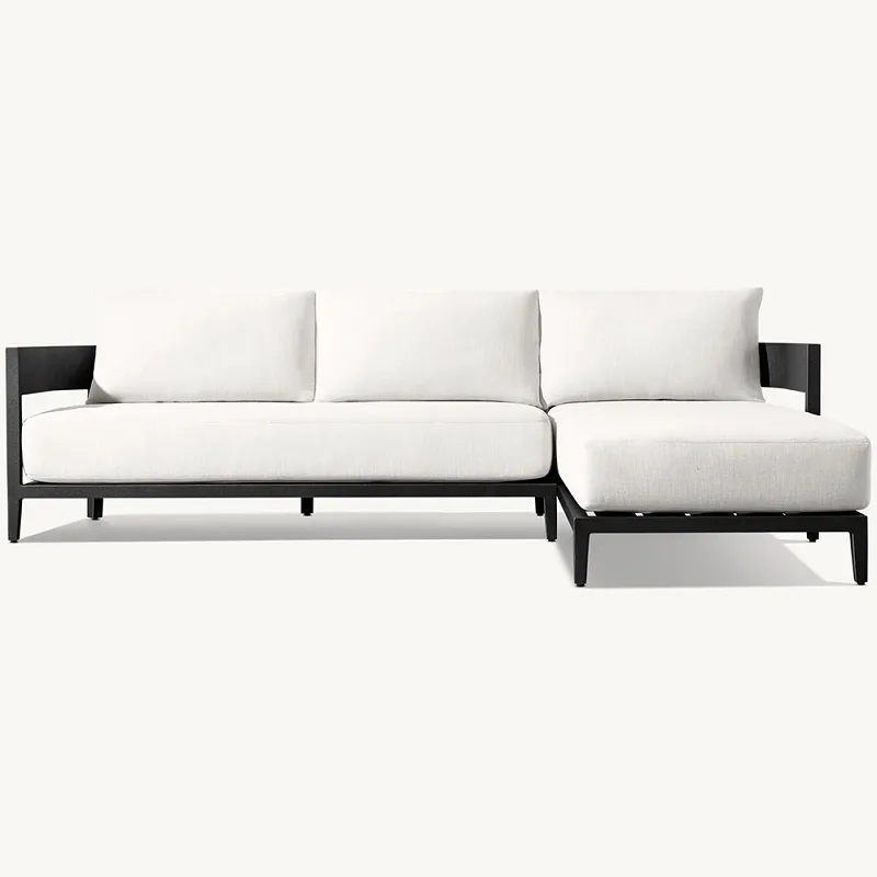 Perabot Taman Sofa Sudut Aluminium